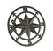 Cast Iron Compass Rose Wall Mounted Decorative Hanging Garden Hose Holder Bronze